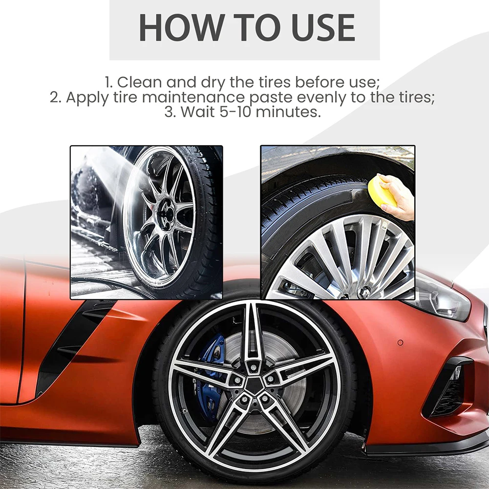 100g Car Tire Wax Tire Polishing Paste