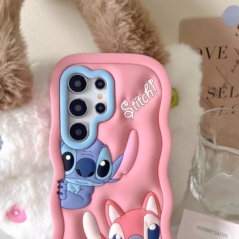 3D Cartoon Stitch Key Chain Phone Case For iPhone 17 16 Pro max 15 14 13 12 mini 11 Pro Max 6 6s 7 8 Plus Soft Silicone Cover 5