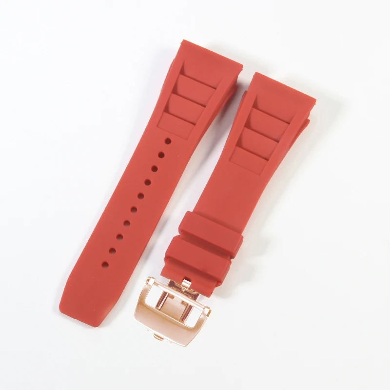 High-Quality Waterproof Soft Rubber Watch Strap for Luxury Sports Watches