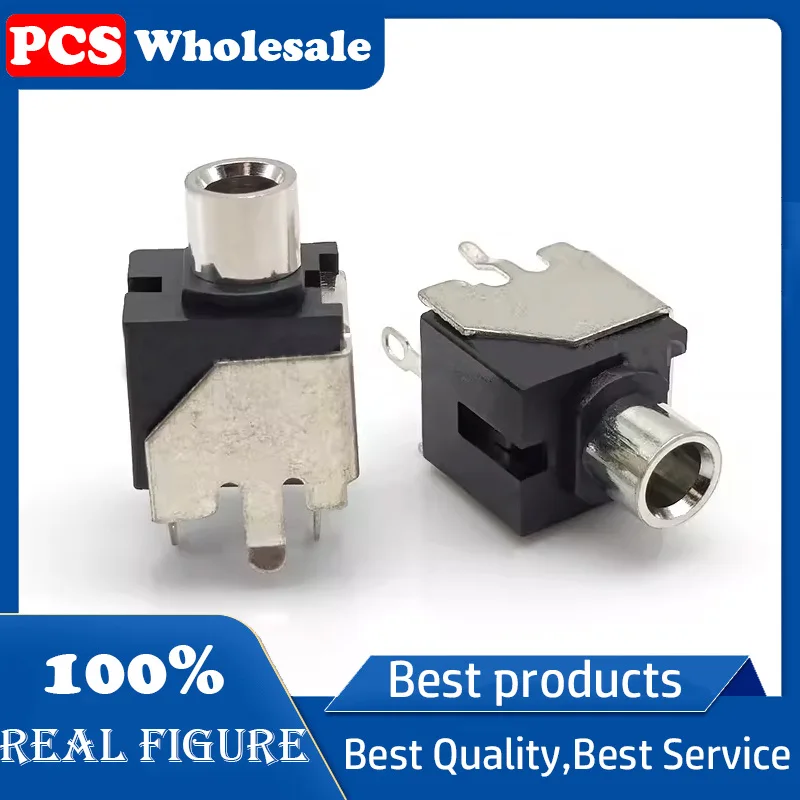 3.5mm audio socket PJ-301B Metal bracket Headphone socket 4-pin metal PJ301 Vertical connector