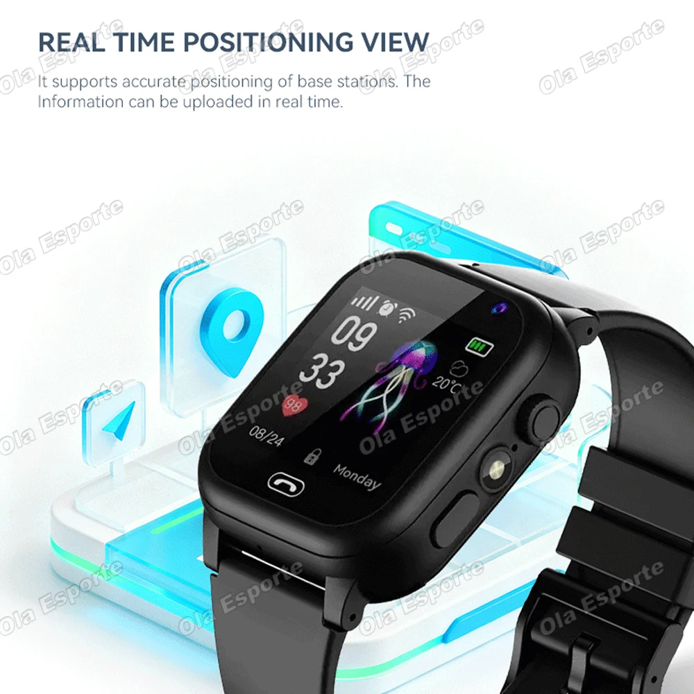 2026 New Kids Smart Watch 4G GPS Location Video Call SOS with Sim Card Camera Waterproof Upgrade Watch for Boys And Girls HW12 2