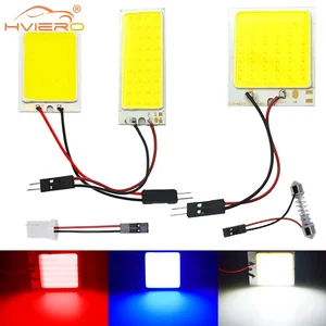 Автомобильная светодиодная лампа T10 W5w Cob 24SMD 36SMD 48SMD, лампа для салона автомобиля, для чтения, гирлянсветильник для багажника, белый, красный, синий