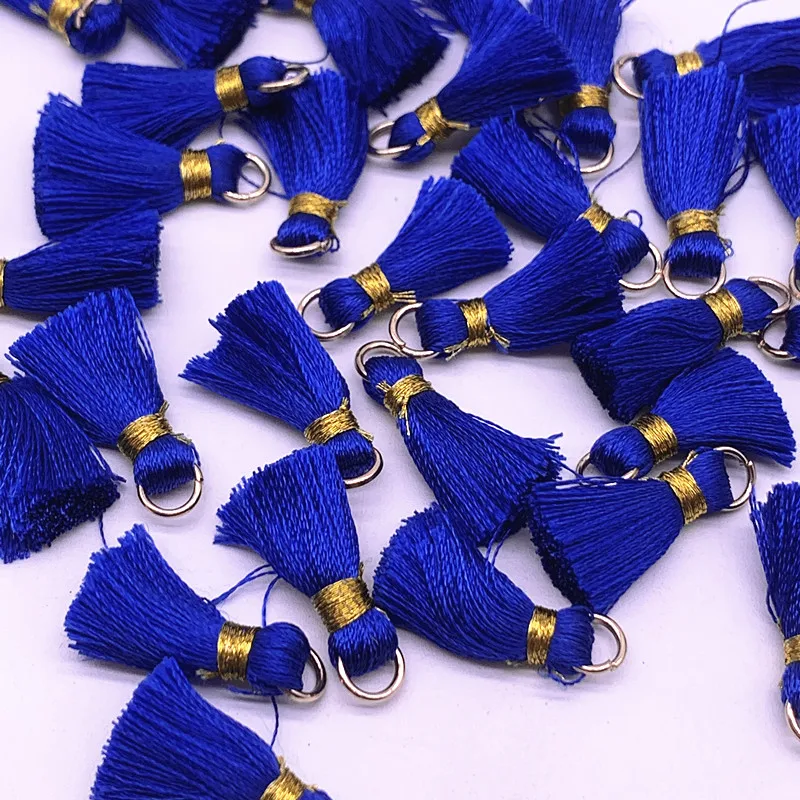 10pcs 20mm Mini Polyester Silk Tassels Hanging Fringe Earring Making Accessory Garment Sewing Tools Home Decoration DIY Craft