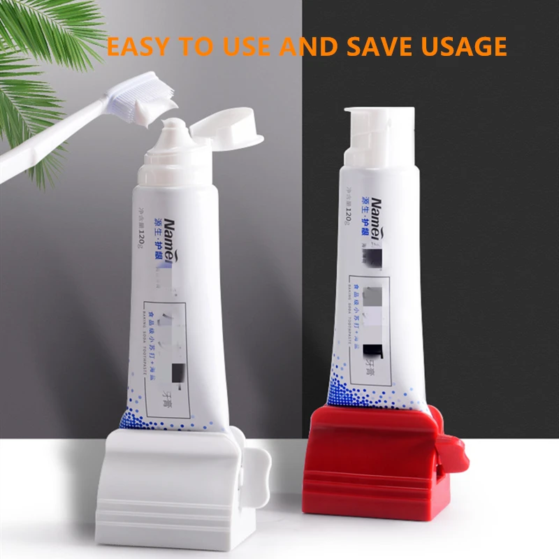 1/2pcs Multifunction Toothpaste Tube Squeezer Manual Squeezer Toothpaste Easy Portable Plastic Dispenser Bathroom Accessories 4