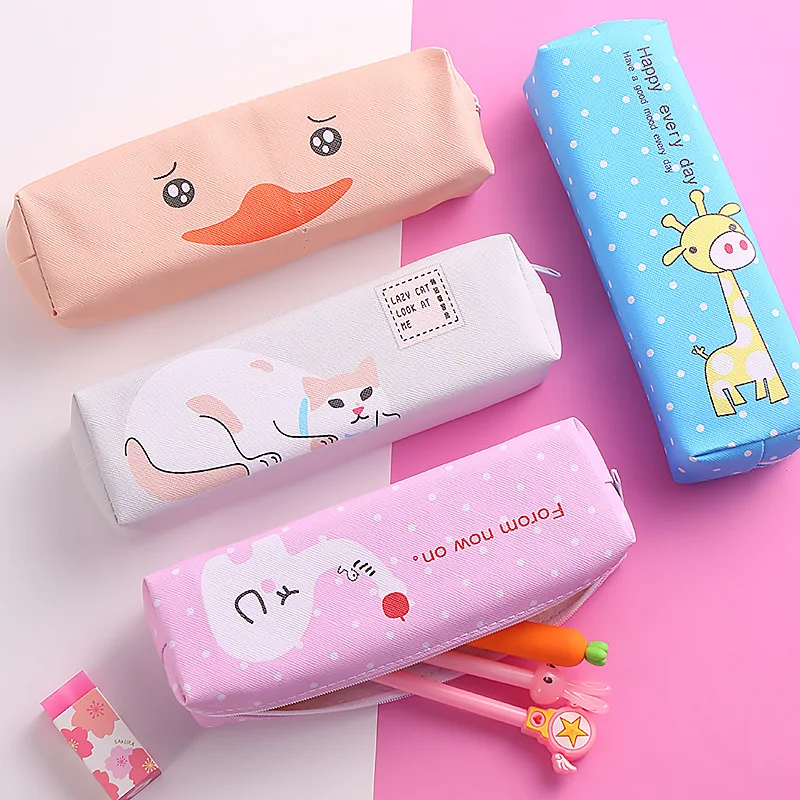 Pink Blue Light and Thin Pencil Case Large Capacity Ballet Style Satin Soft  Bow Handle Girls Pencil Case Stationery Storage Bag - AliExpress