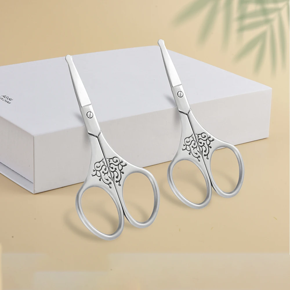 Chinese style Makeup scissors，Nose Hair Scissors，Stainless Steel Eyebrow Scissors,Safety Rounded Tip Small Scissors for Eyebrow 4