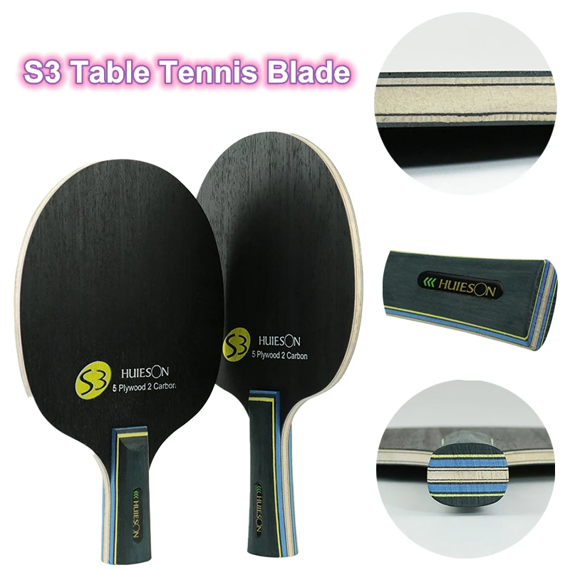 Huieson 7 Ply Arylate Carbon Fiber Table Tennis Racket Ping Pong Paddle Blade 