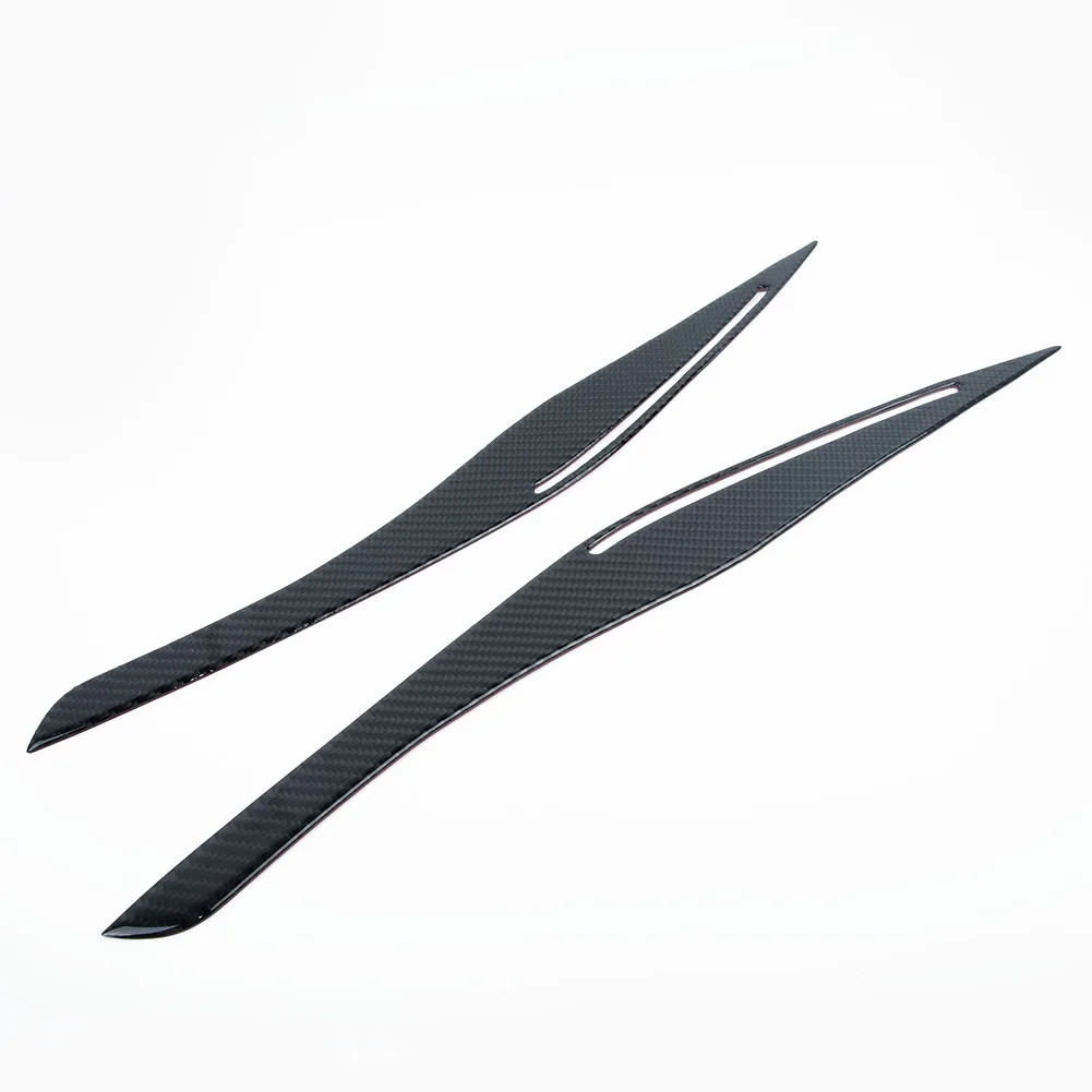 

2pcs/set Car Headlight Eyelid Eyebrow Cover Trims Black Fit For BMW E90 E91 328i 335i 2006-2011 Headlight Eyelid Covers