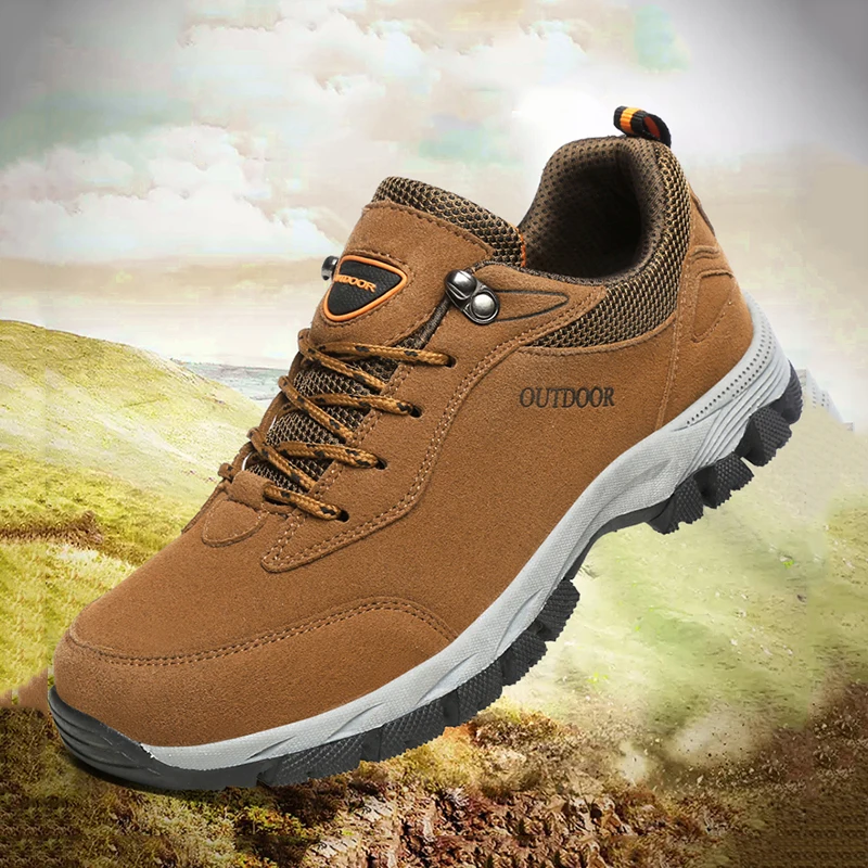 

Men's Hiking Shoes Brand Suede Leather Men Sport Shoe Outdoor Climbing Hunting Sneakers Wear-resistant Tactical Zapatillas