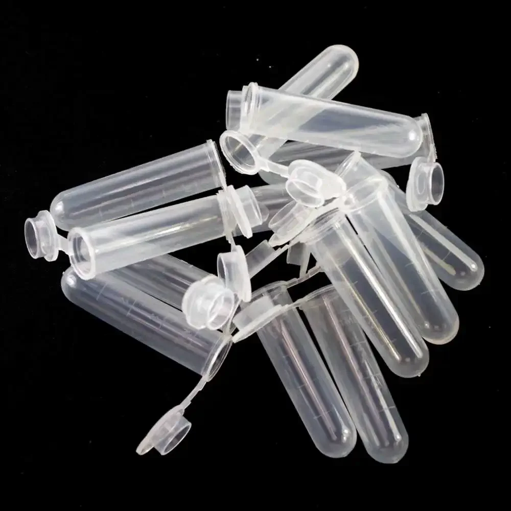 A Pack of 300pcs Scale line 5ml Plastic Centrifuge tube Round bottom Vial Snap Cap EP Tube PCR Tube Sample Specimen