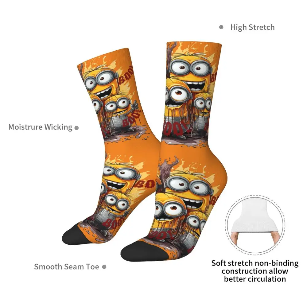 Custom Cool Print M- Minions Cartoon Socks for Women Men Stretchy Summer Autumn Winter M- Minions Bananas Crew Socks 67 S9324d2a6c5af462ba595554963661c48v