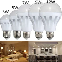 

E27 Energy Saving LED Bulb Lamp Light 3W 5W 7W 9W 12W 15W Warm/Cool White 220V Living Room Bedroom Night Light Corridor Light