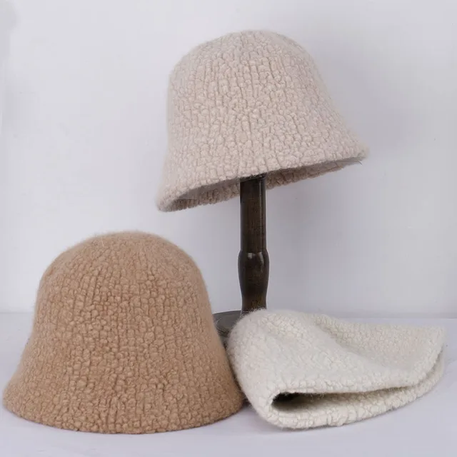 세련되고 다재다능한 여성용 펠트 양털 버킷 햇