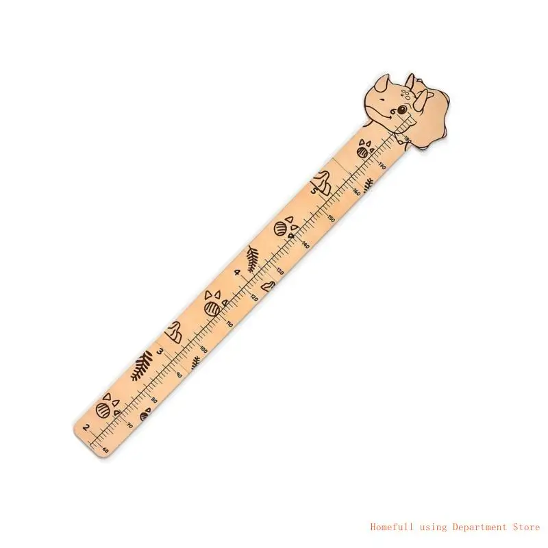 Height Measurement Wall Sticker Growth Chart for Children with Cartoon Giraffe Pattern for Bedrooms and Classrooms Decors