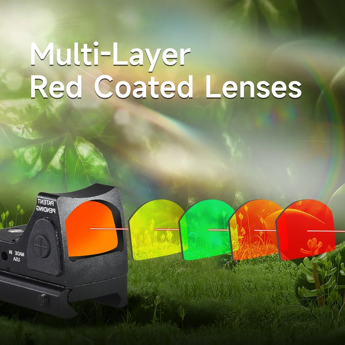 Tactical Optic Red Dot Sight Collimator Hunting Rifle Reflex Scope Fit Pistol Rear Base Airsoft 20mm Rail Glock17 Rail