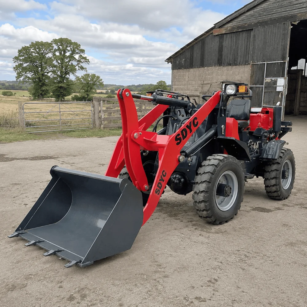 Mini-Radlader Kompakter Frontlader Diesel Hydraulischer Schaufellader 4WD EPA-Zertifiziert CE-Zertifiziert Baumaschinen