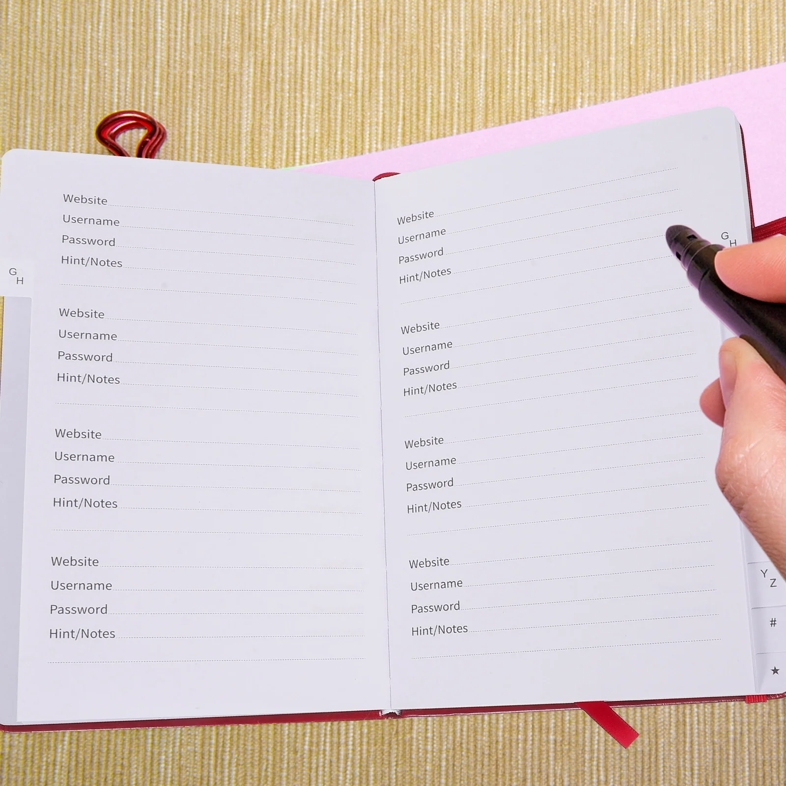 Password Book Home Phone for Numbers Mini Notebook Address Convenient Multi-use
