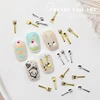 50Pcs Mixed Ins Niche Tableware Series Spoon Fork Nail 3D Metal Nail Mold Nail Decorations DIY Nail Art Charm Accessories 5