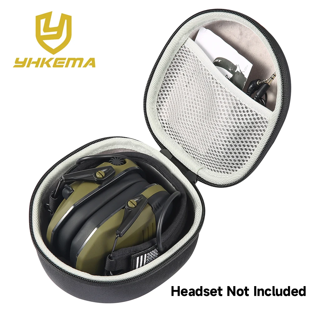 Storage Case Box Tactical Headset Earphone Accessories Portable Storage Bag Foldable Tactical Shooting Headphones YHKEMA tactical headset tactical headset bracket tactical headset clip