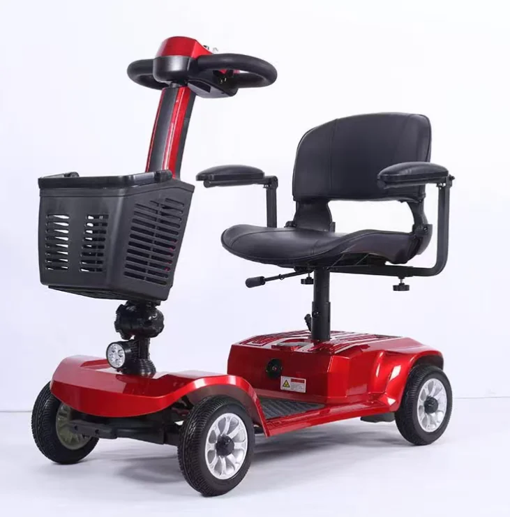Monopattino Elettrico Pieghevole a Quattro Ruote, Veicolo Leggero per la Mobilità, Facile da Usare per gli Anziani per i Viaggi Quotidiani - immagine 2