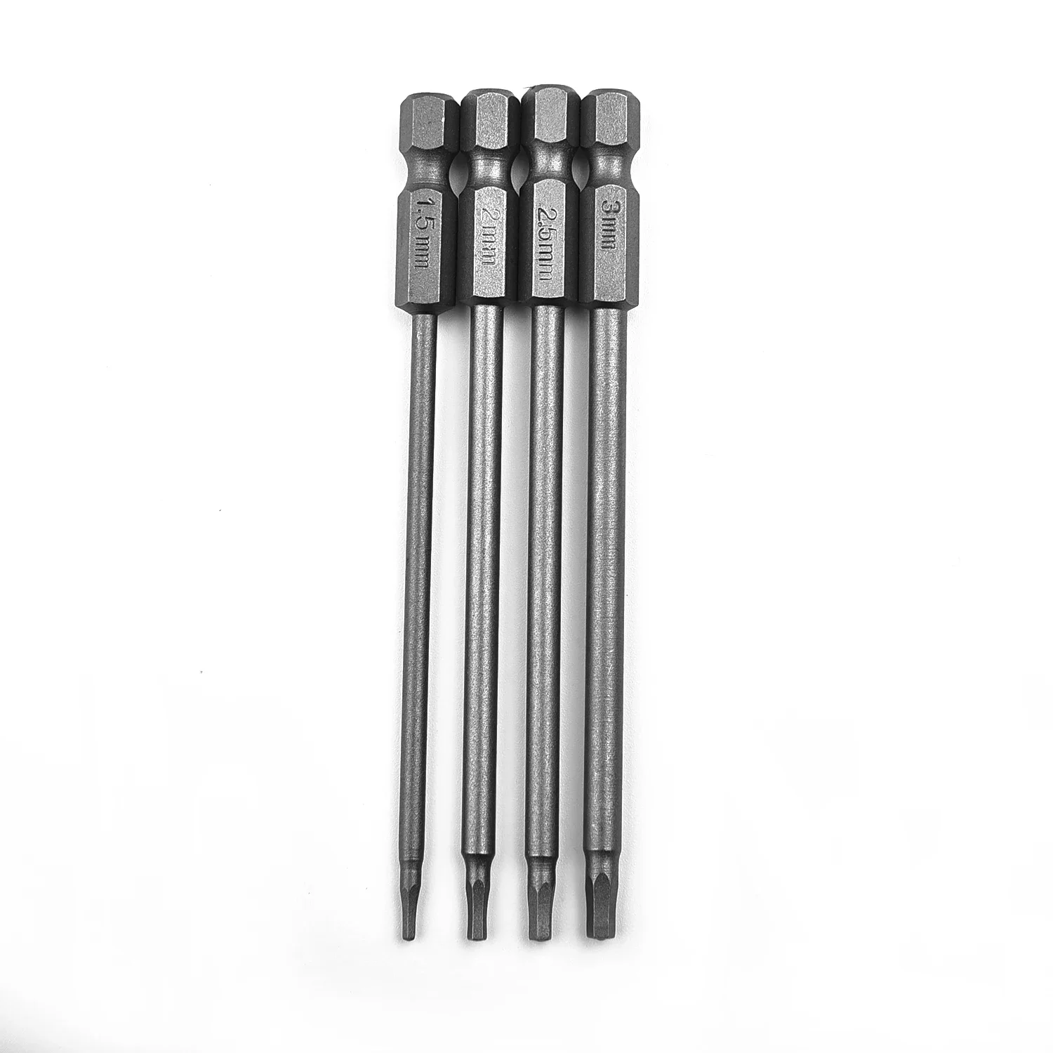 4pcs Alloy Steel Hex Screwdriver 1/4 Inch Hex Shank Magnetic Head
