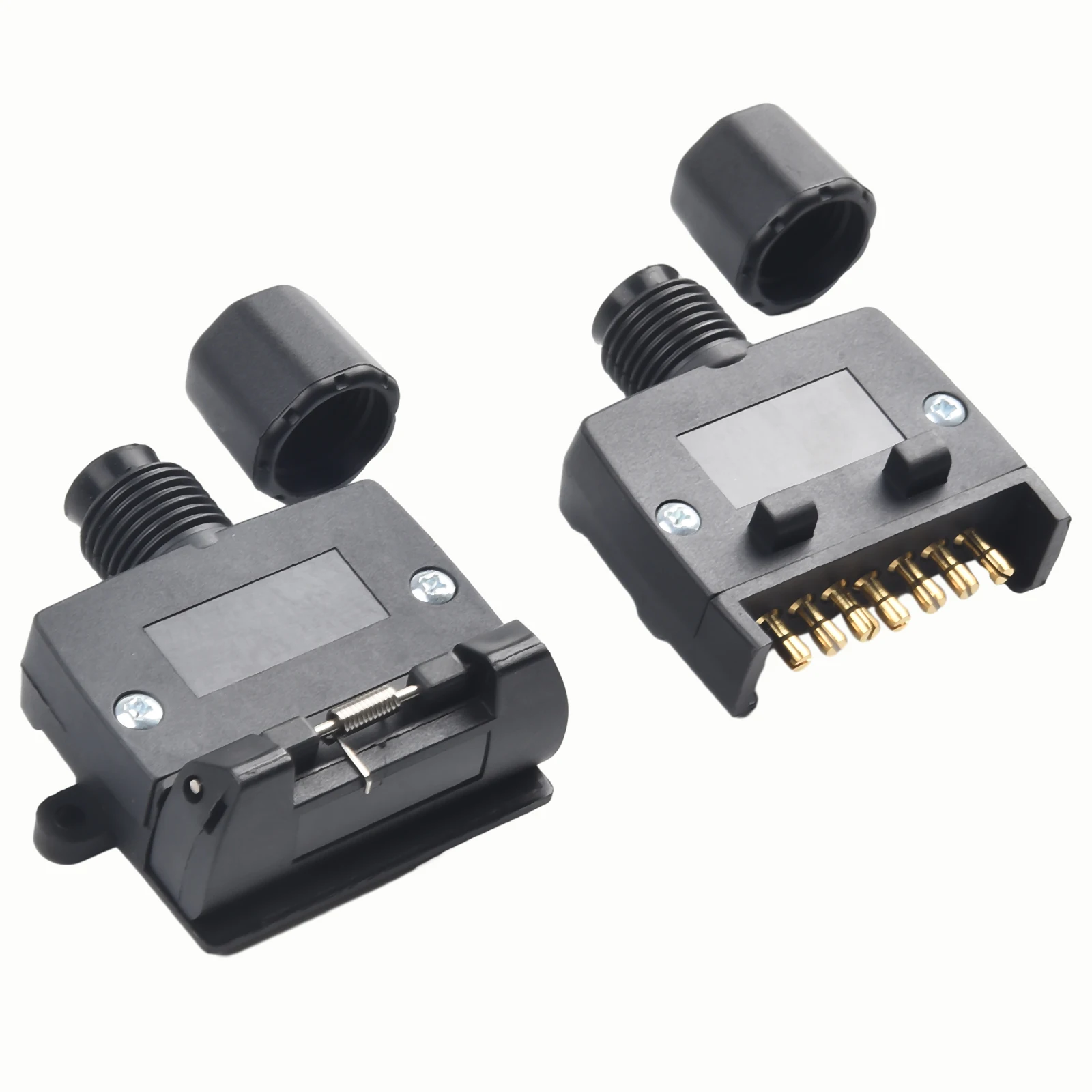 7 Pin Flat Trailer Plug Male & Female Socket Sets Caravan Boat Adaptor Connector Automobiles Parts Trailer Accessories