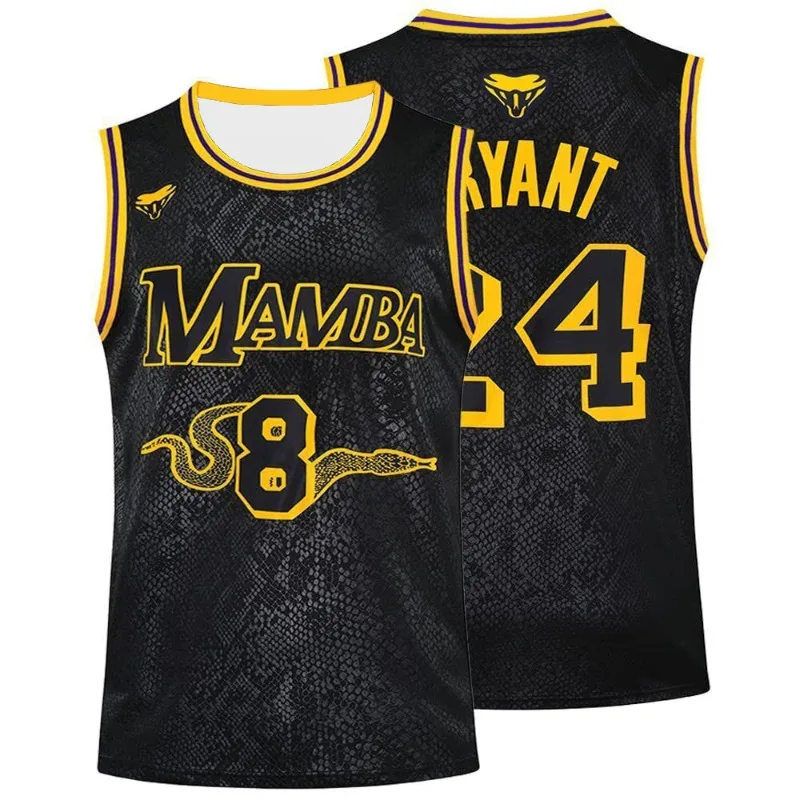 Hot Selling Mamba Men's 8 and 24 Basketball Sports 3D Printing Fast Drying Breathable Sweat Absorbing Vest Fitness Fashion Vest