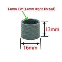 M14x1 RH Aluminum 14mm CW Threaded Cap Fastener 1911 Gen4 14mm Right Thread Protector Black 2