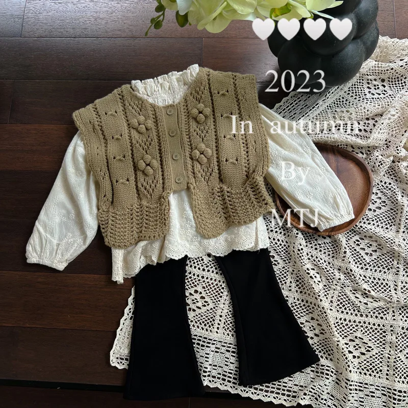 Children Knitted Cardigan Vest