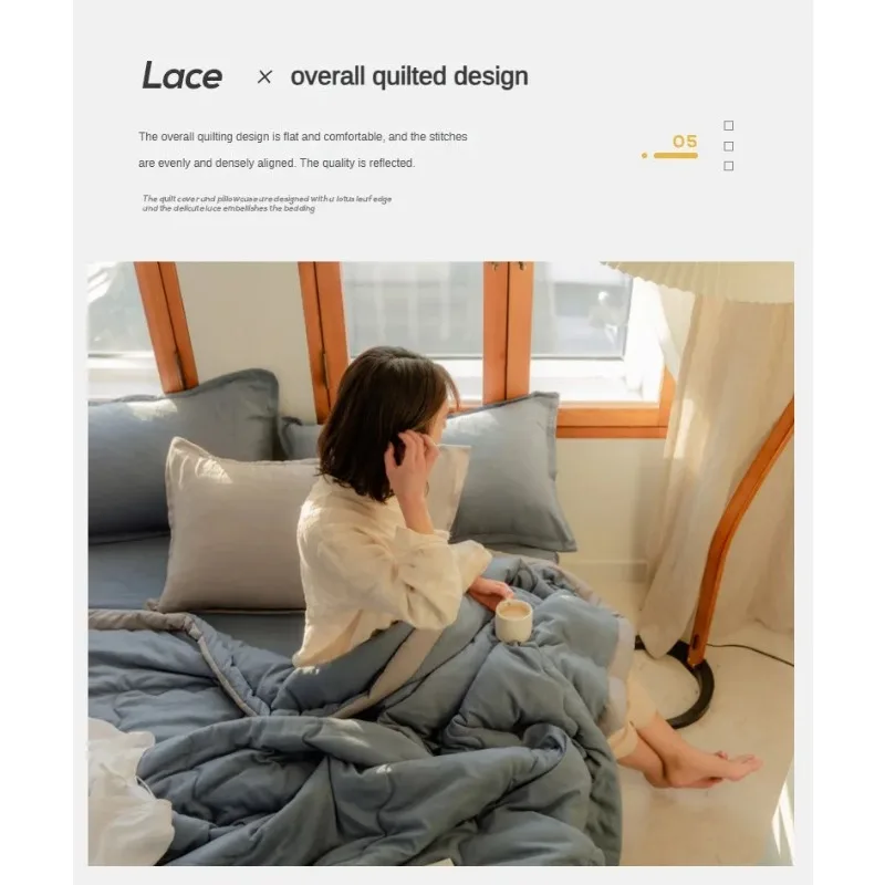 لحاف صيفي مبطن من القطن والبوليستر الياباني صديق ل...