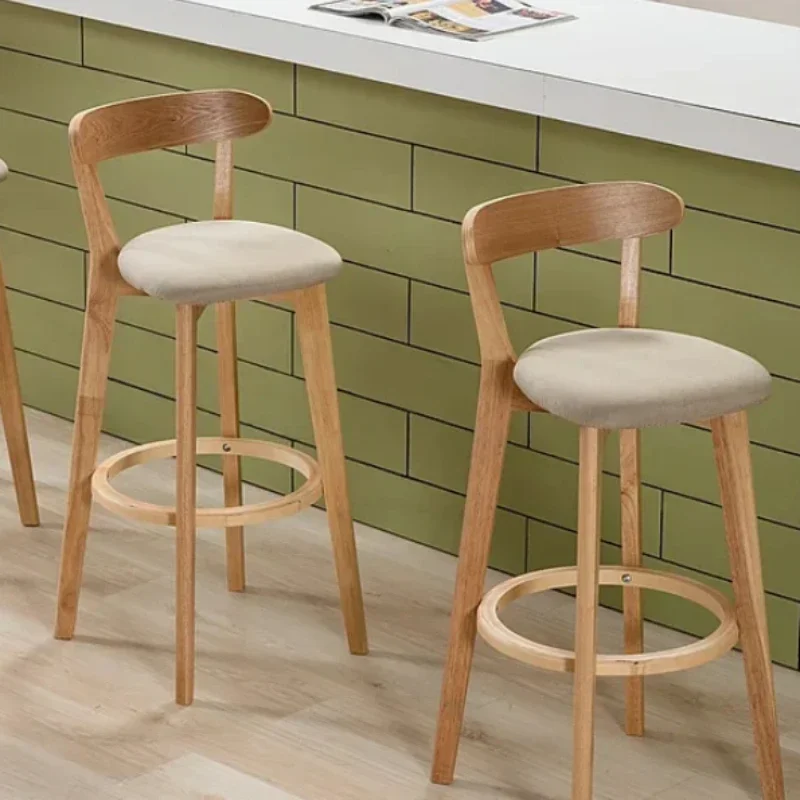 

Modern Mobile Design Bar Chairs High Wooden Outdoor Vanity Banquet Chair Office Balcony Sillas De Espera Bar Furniture BY-003