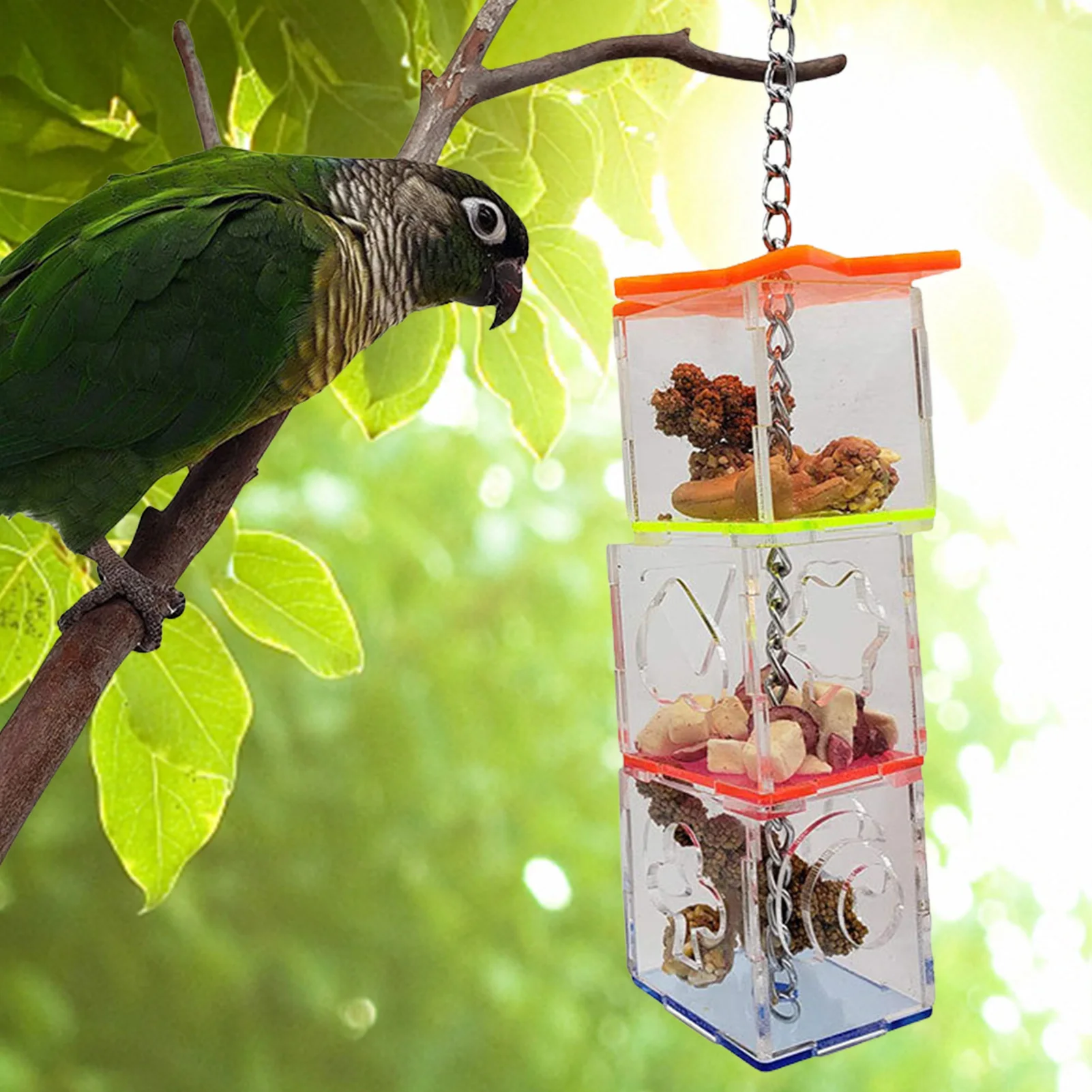 Foraging Toys For Parrots 3 Layer Foraging Toys Acrylic Bird Feeders