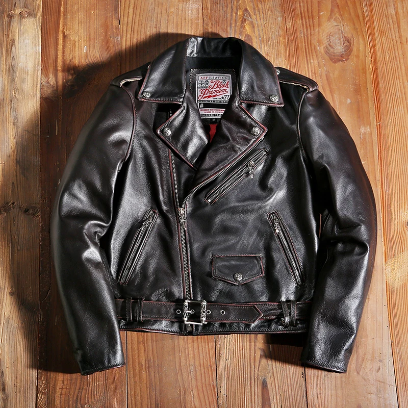 Free Shipping American Vintage Motorcycle Jacket 100 Cowhide Luxury