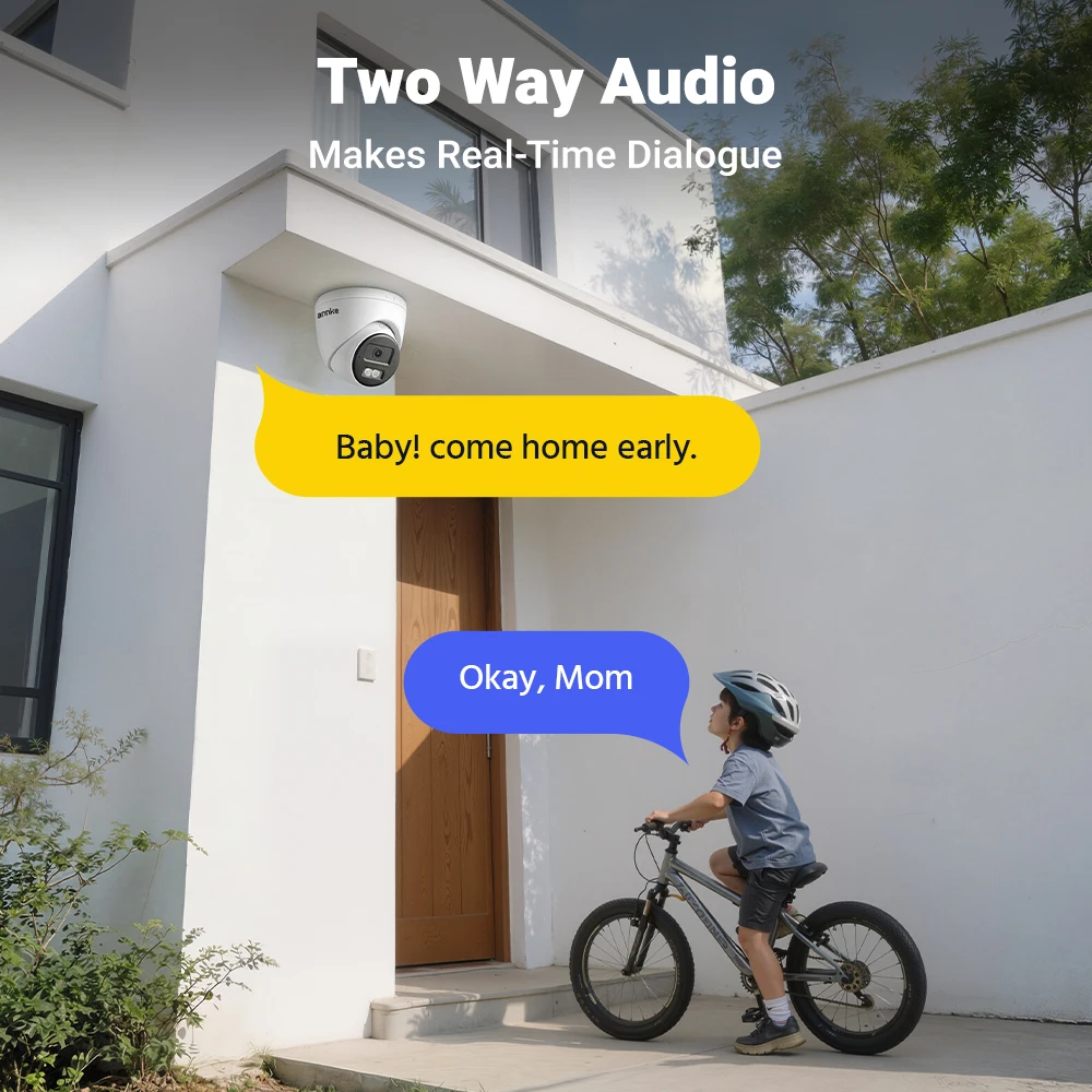 ANNKE 3K Security Camera System 5-in-1 8CH DVR 8pcs IR Night Vision Motion Detection Two-Way Audio Remote Access Cameras 6