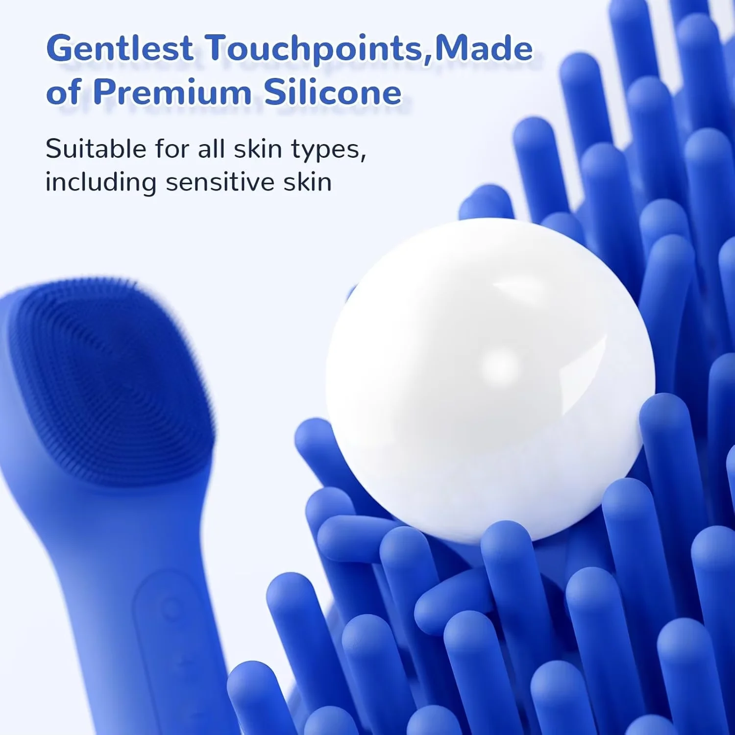Waterproof Electric Facial Cleansing & Exfoliating Brush with Wall Mount - Perfect Gift