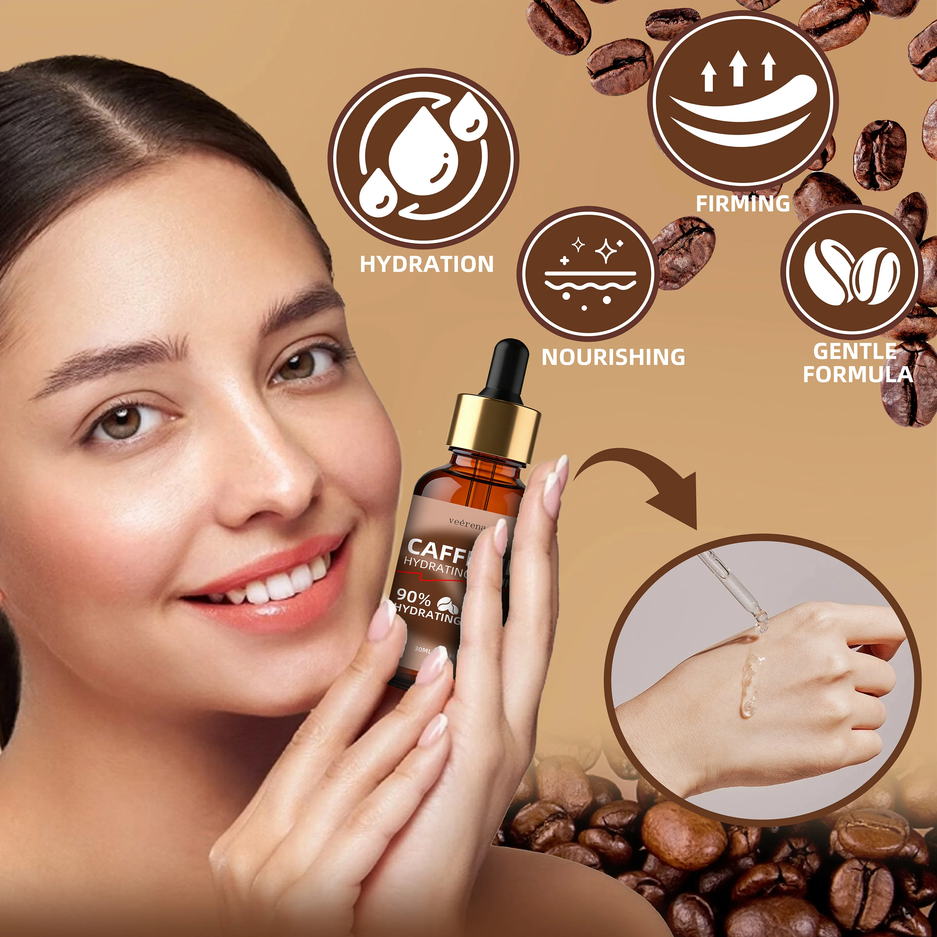 Revitalizing Caffeine Hydrating Serum Duo - 24-Hour Deep Moisturization & Firming Formula
