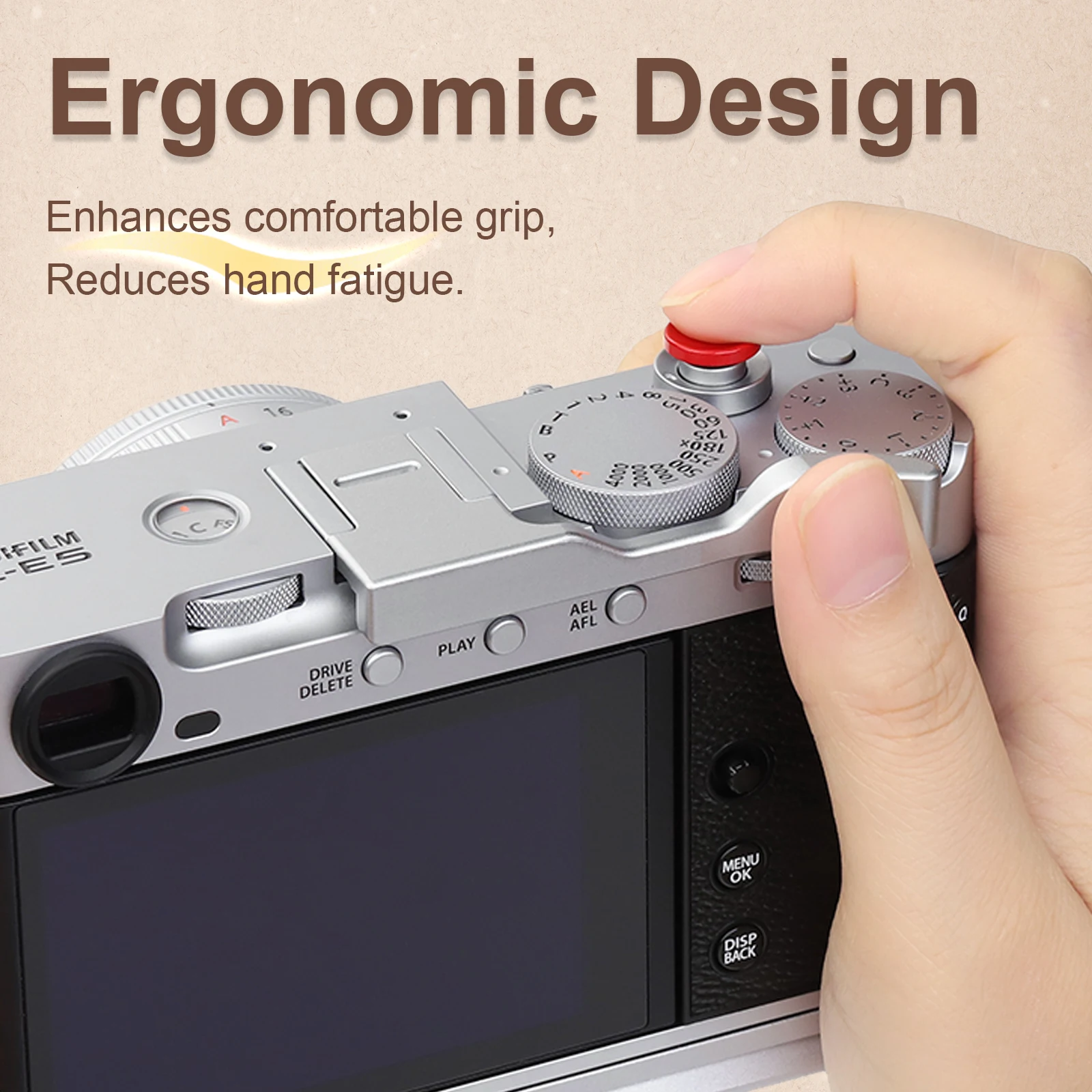 Poignée Thumb Grip En Métal Pour Fujifilm X-M5 - Support Ergonomique Pour Griffe Flash, Noir THB-XM5B