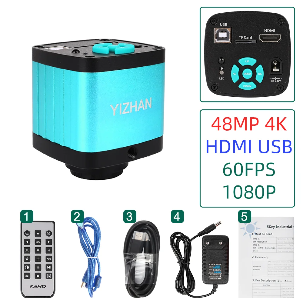 USB   ̰ ī޶ 48MP 4K 1080P HDMI, 1X-150X  C Ʈ   ,  ̹ 