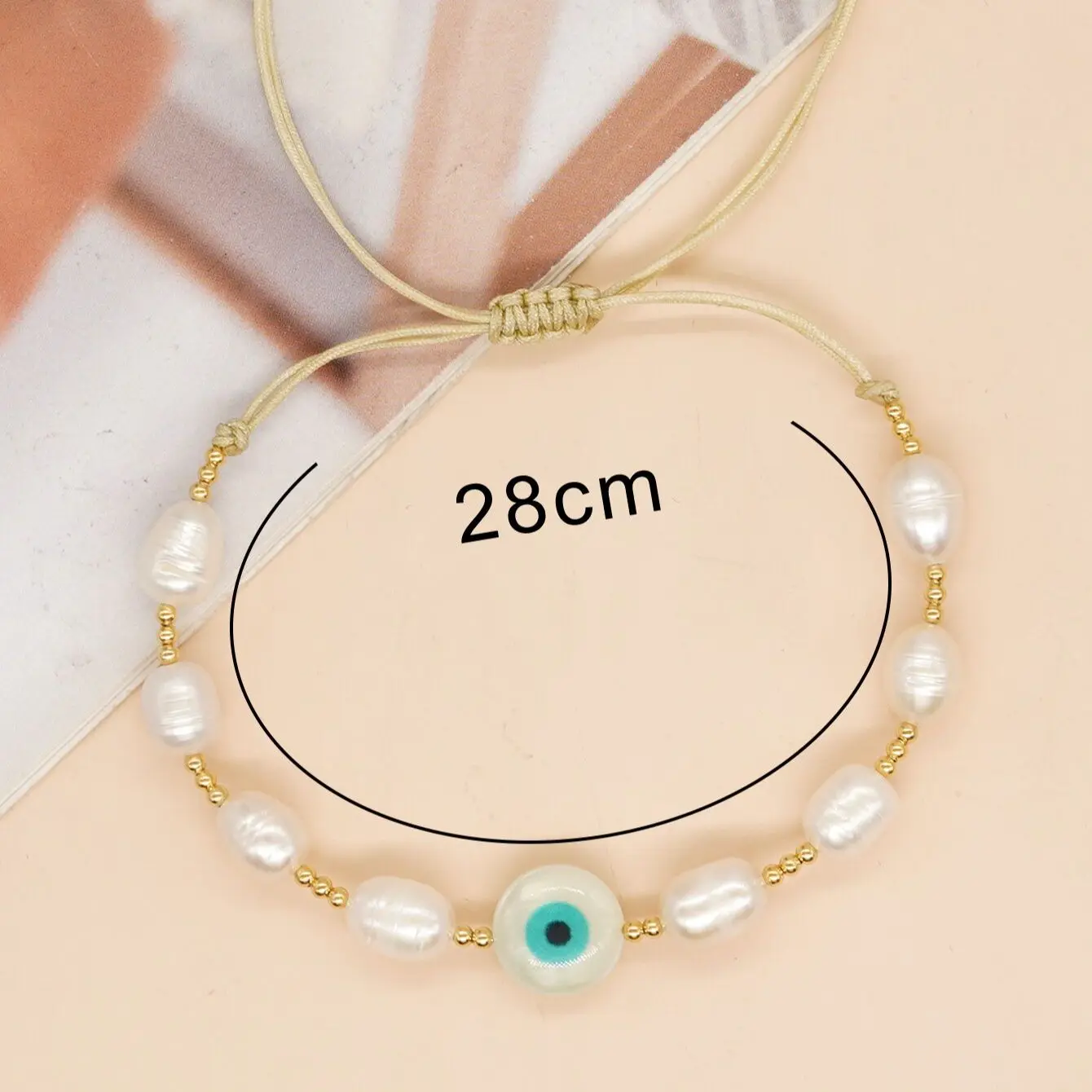 Bracelet Jewelry Evil Eye Beaded Bracelets Freshwater Pearl Women's