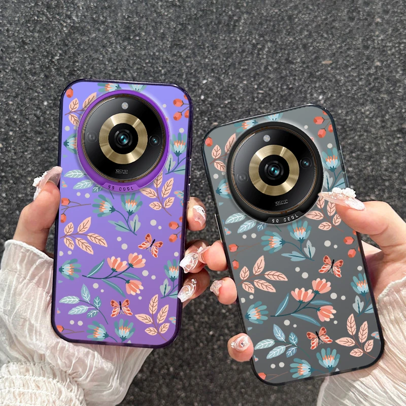 Cute Flower Painted Shockproof Phone Case Back Cover