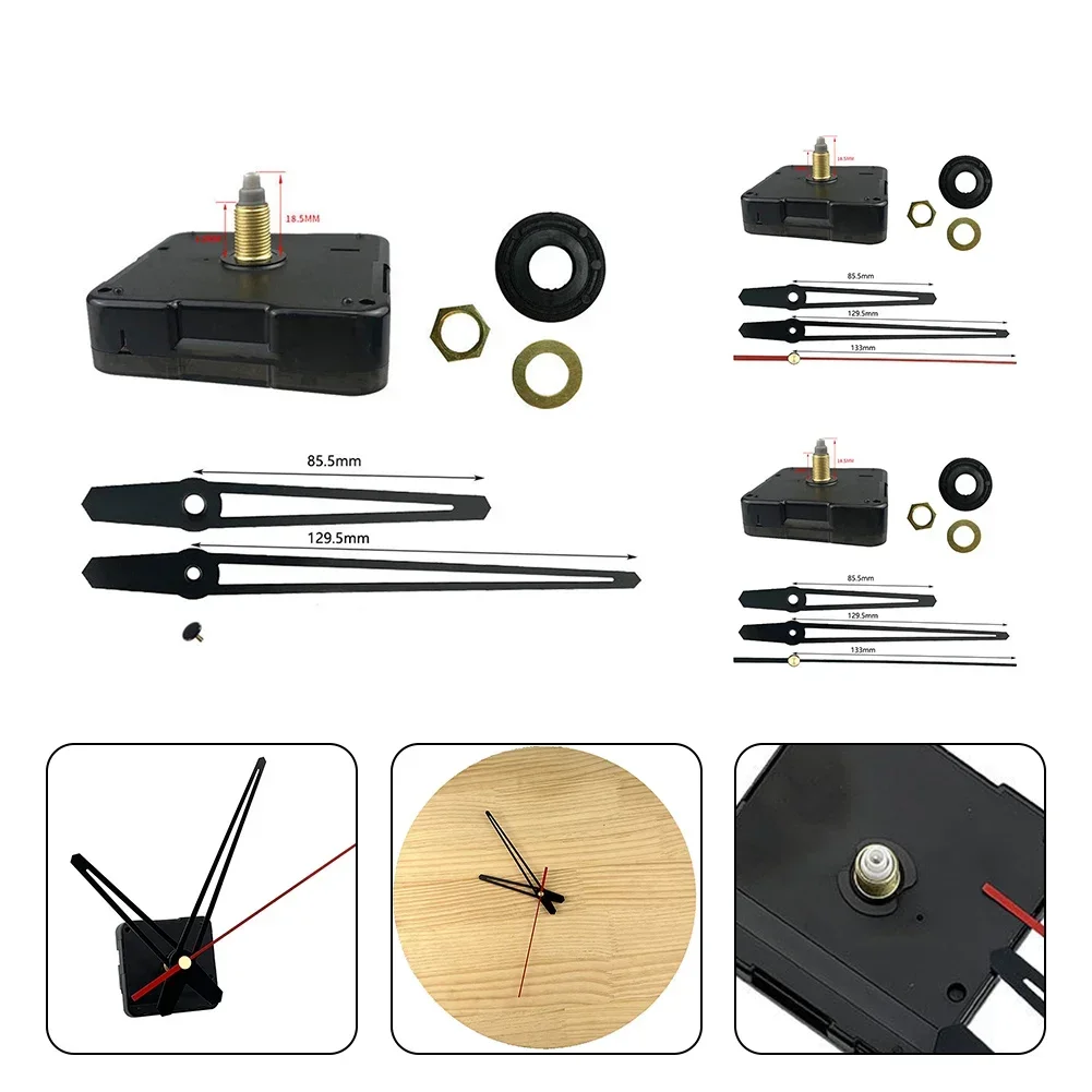 Wall Clock Movement Mechanism Kit Battery Operated DIY Silent Wall Clock Movement Quartz Repair Replacement Parts With Needles 6