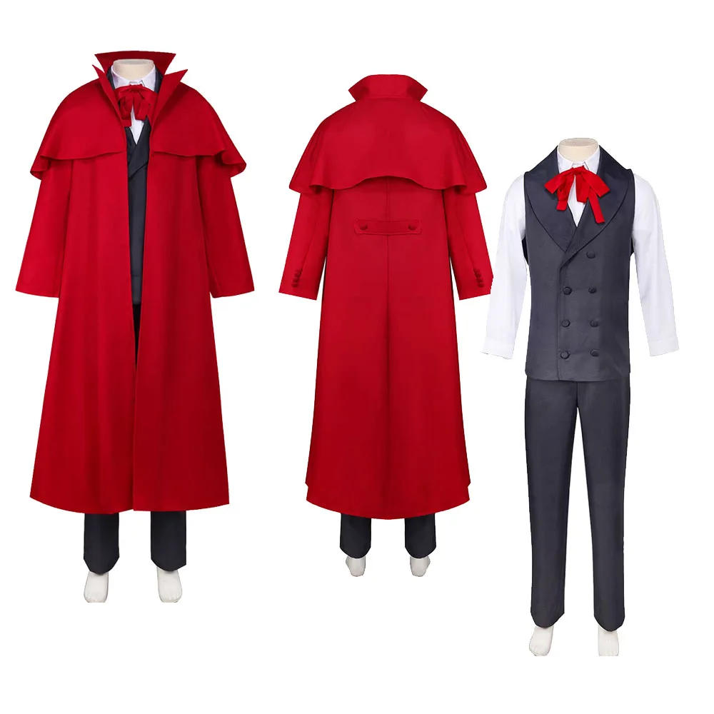 

Fantasy Alucard Cosplay Costume Anime Role Play Uniform Outfits Adult Men Vampire Vest Coat Pants Halloween Carnival Party Suit