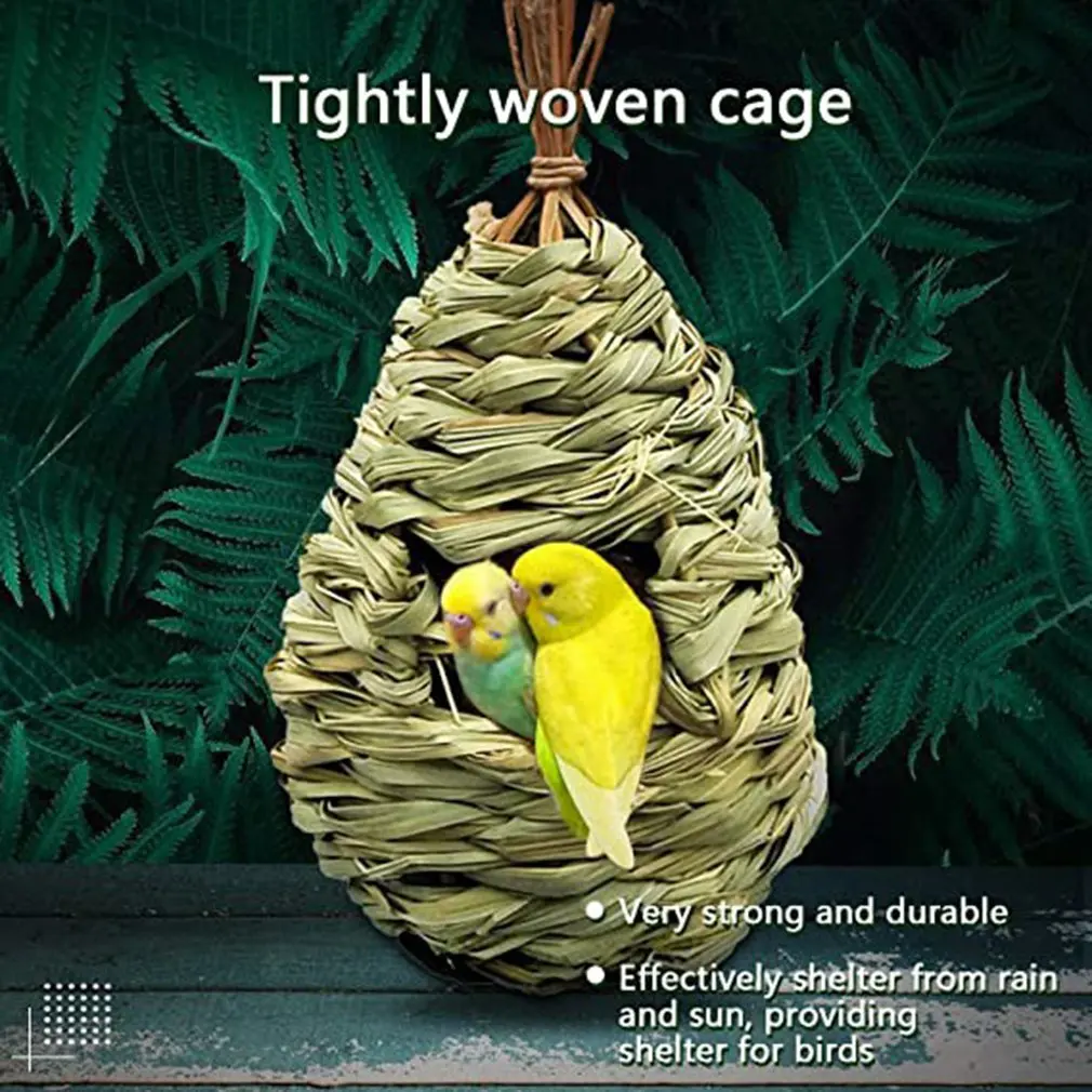 Birds Nest Bird Cage Natural Grass Egg Cage Bird House Outdoor