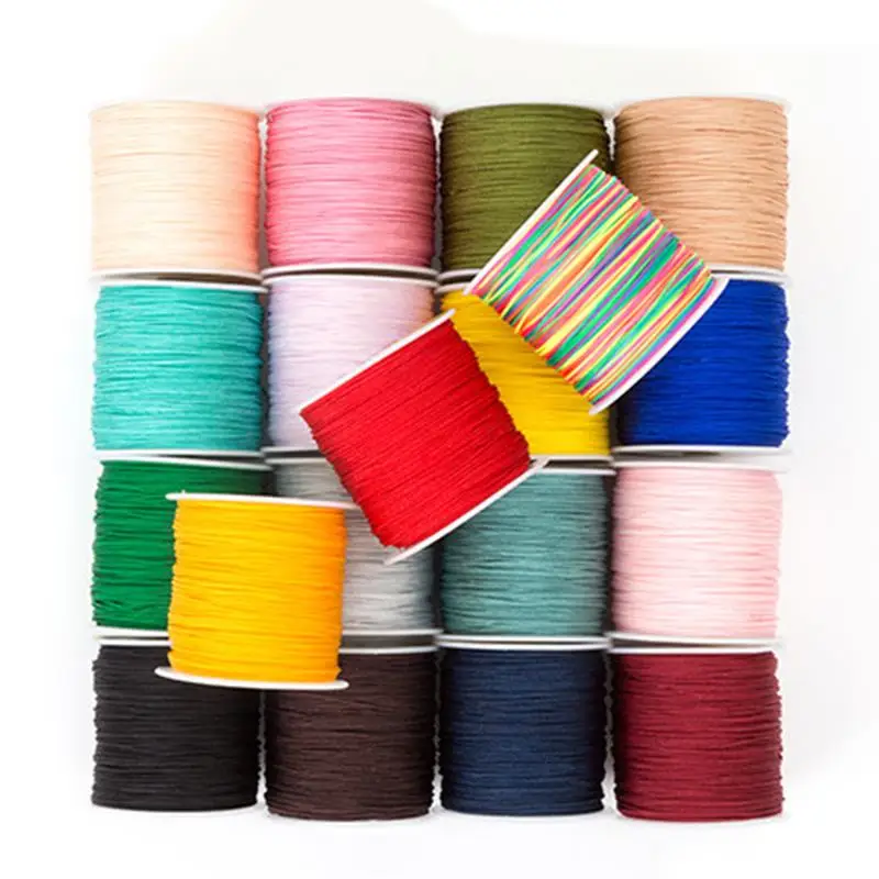 45/10Meters 0.8mm Nylon Cord Thread Chinese Knot Macrame Cord Bracelet Braided String DIY Tassels Beading Shamballa Thread nylon cord macrame cord nylon rope