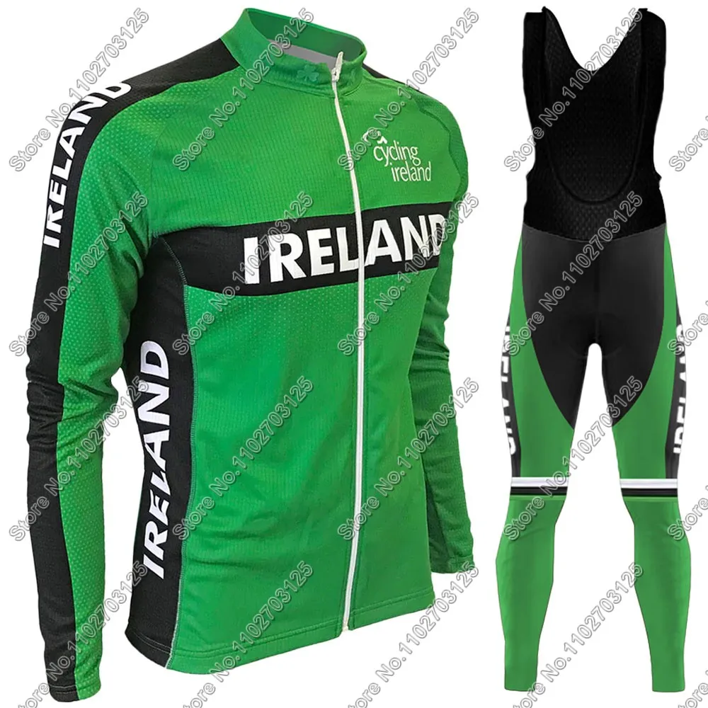2025 Ireland National Team Cycling Jersey Set Mens Summer Irish