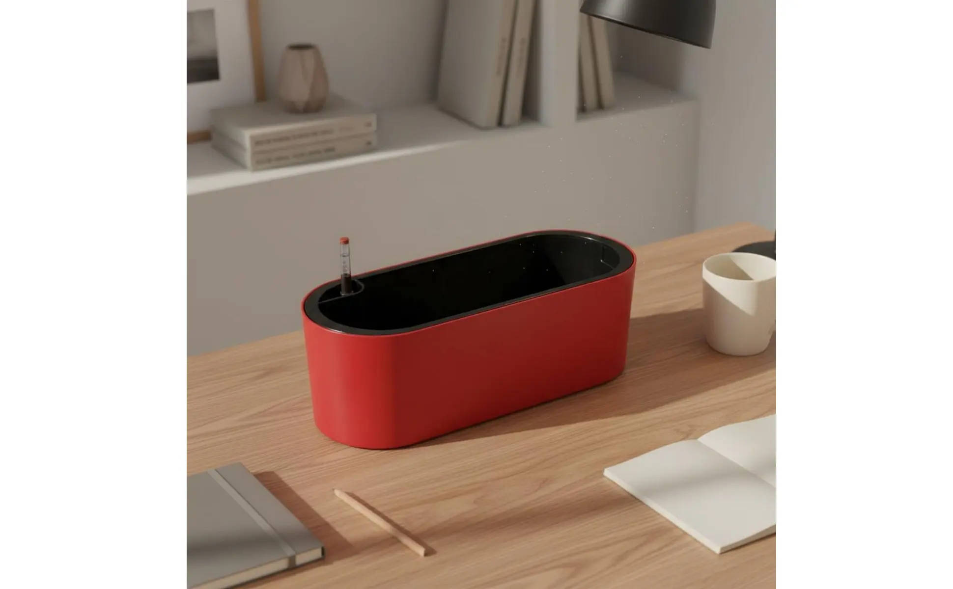 Rectangular Flower Pot with Legs Wall-Mountable Rectangular Hanging Planter Hanging Railing Planter Minimalist Design for Office