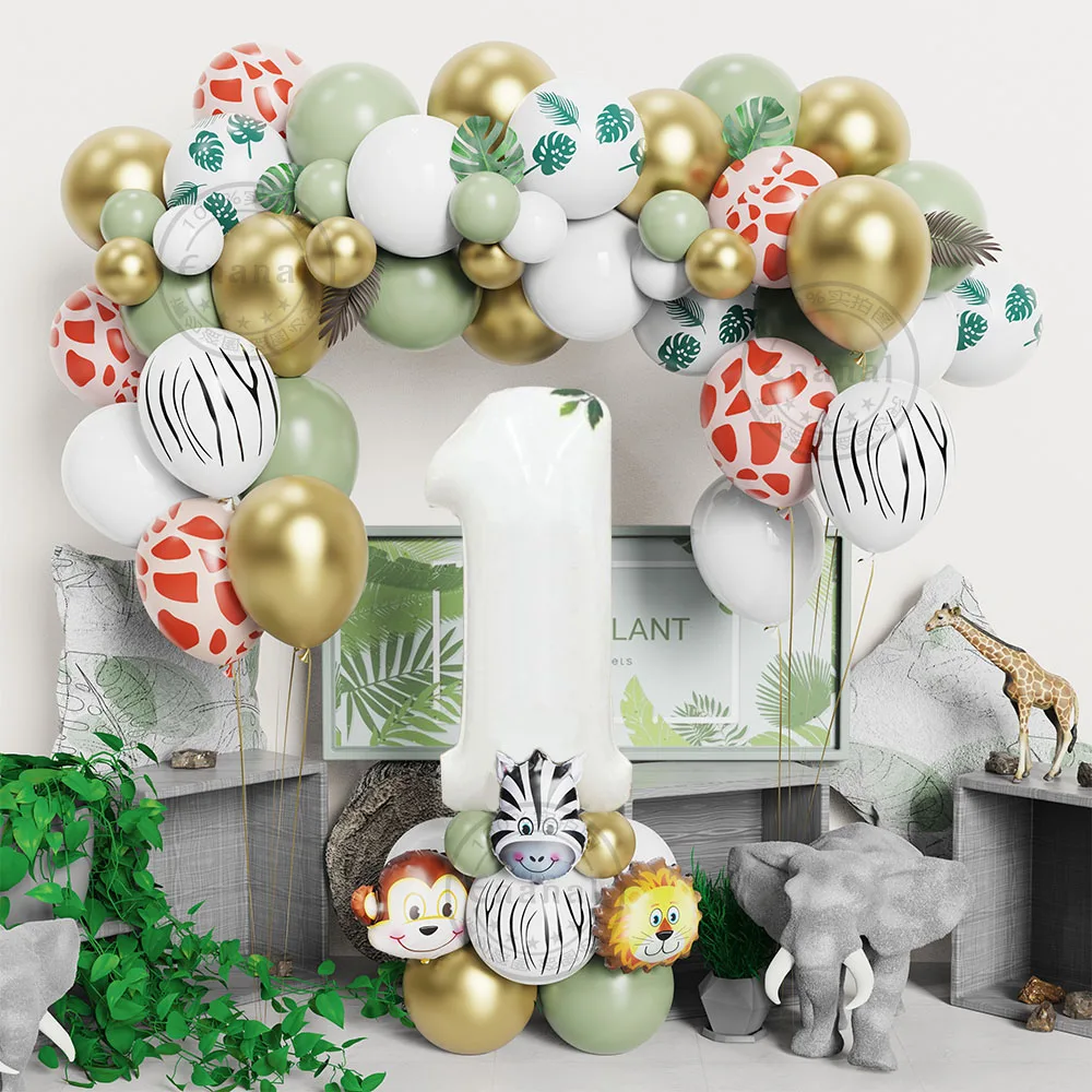 Bouquet 12 Palloncini Per Feste Allo Zoo Per Il Compleanno Del Tuo - Foto 11