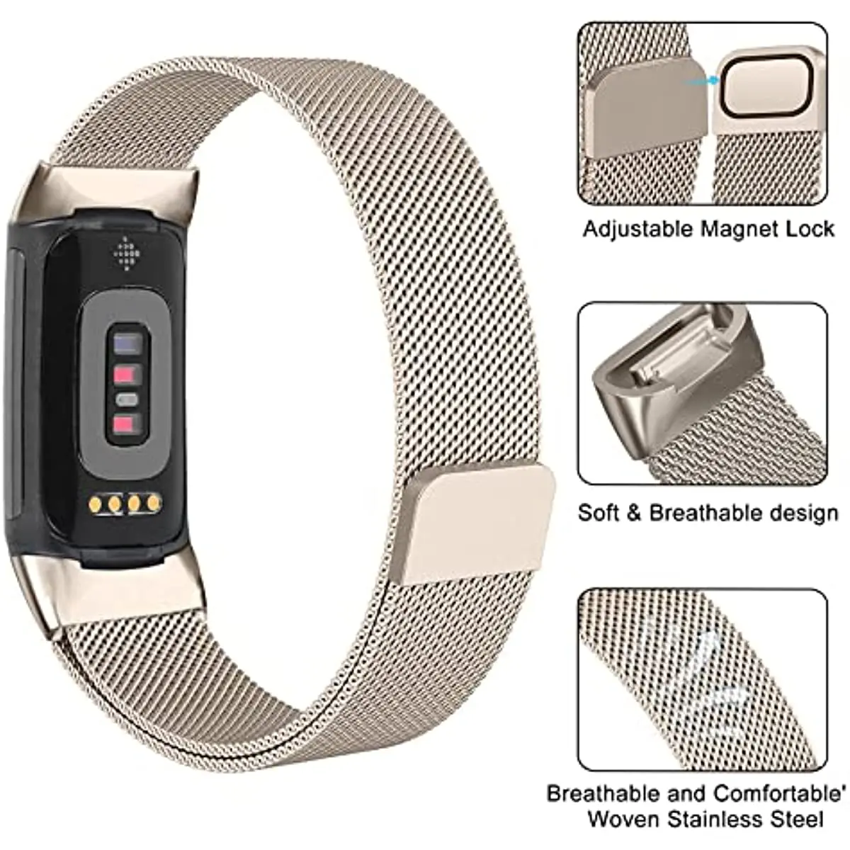 Fitbit Versa Bands For Women Metal Band Compatible With Fitbit - Main Image