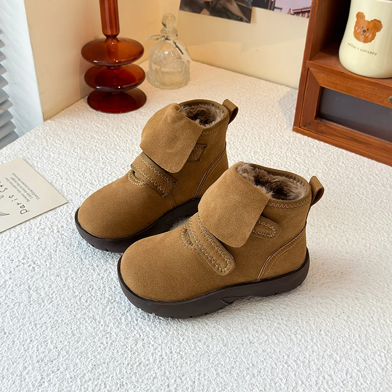 Girls Thermal Ankle Boots Winter Cotton Non Slip