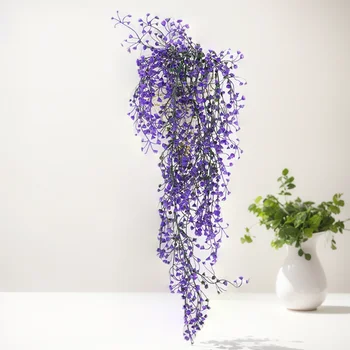 Piante verdi artificiali viti Admiralty Willow Wall Hanging Plant Fake Flower Home Party Wedding Wall balcone decoration chambre 1